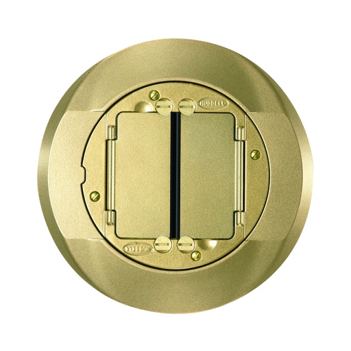 [WIR.03.052] [S1CFCBRS] HUBBELL S1CFCBRS Cubierta de bronce para caja de piso, redonda para colocar sobre alfombra