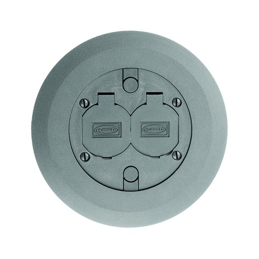 [WIR.03.057] HUBBELL PFBCGYA Cubierta de plástico redonda para caja de piso, gris