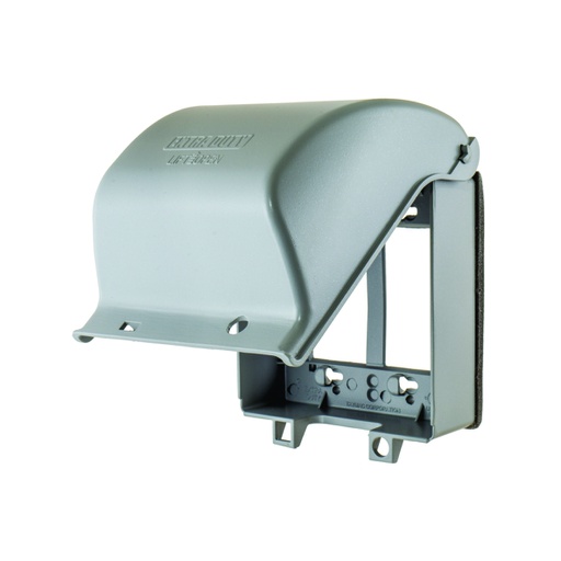 [WIR.03.612] [WP262E] HUBBELL WP262E Cubierta vertical para placa doble de pared resistente a la intemperie, vertical, 2 gang, gris