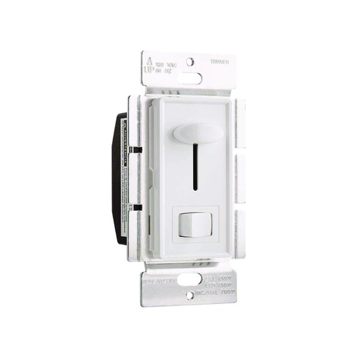 [WIR.03.709] Dimmer e interruptor para CFL y LED, 120V, 150/700W, 3 way, blanco, UL