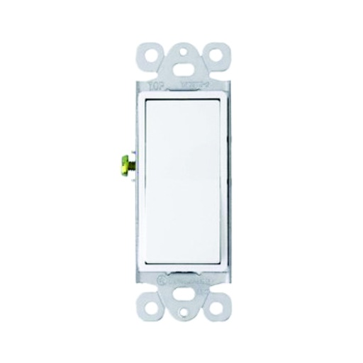[WIR.03.753] Interruptor sencillo decorativo 15A, 120-277V, blanco, UL