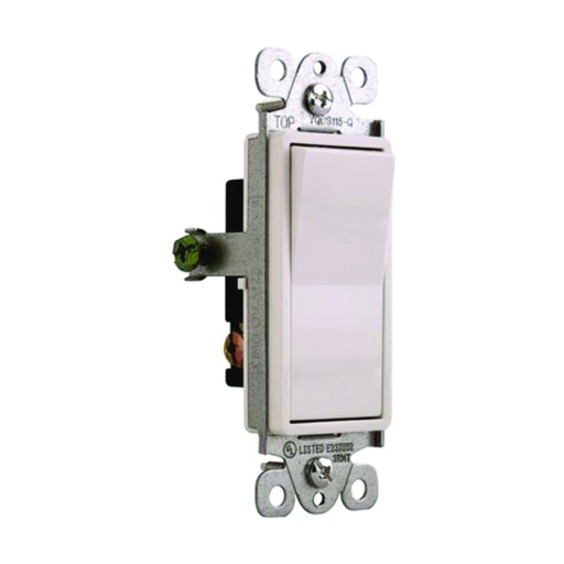 [WIR.03.754] Interruptor sencillo decorativo 15A, 120-277V, light almond, UL