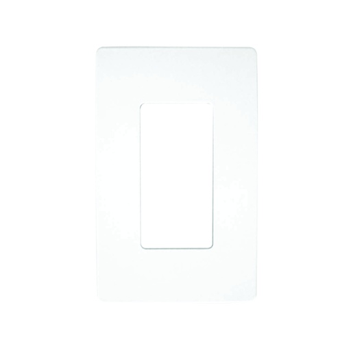 [WIR.03.791] Placa decorativa plástica de pared sin tornillos, 1 Gang, blanco, UL