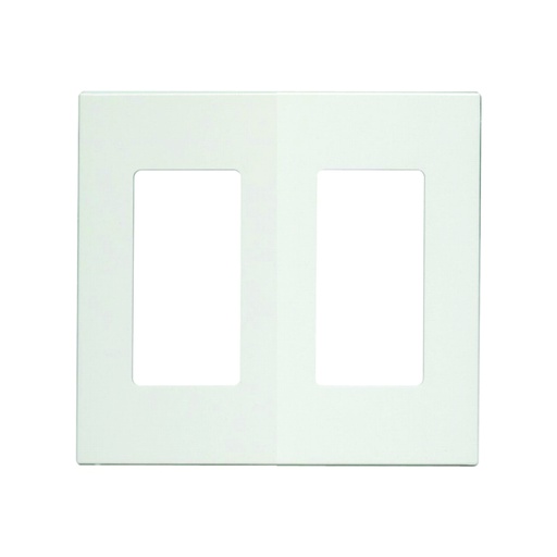 [WIR.03.794] Placa decorativa plástica de pared sin tornillos, 2 Gang, light almond, UL