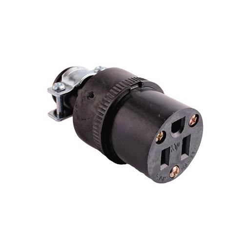 [WIR.03.713] [HJ515R-1] Tomacorriente con abrazadera 3P, 15A, 125V, NEMA 5-15R, UL