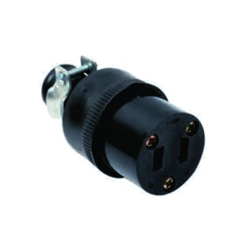 [WIR.03.715] [HJ115R-1] Tomacorriente con abrazadera no polarizado 3P, 15A, 125V, NEMA 1-15R, UL