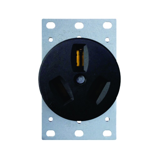 [WIR.03.720] Tomacorriente empotrable 3P, 50A, 250V, NEMA 10-50R, UL