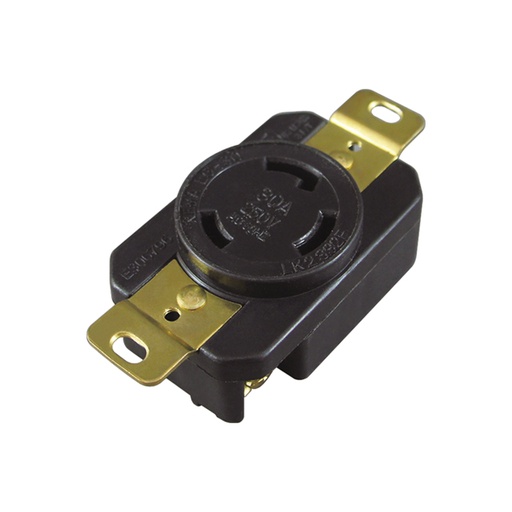 [WIR.03.725] [L6-30R] Tomacorriente Twist-Lock empotrable 30A, 250V, NEMA L6-30R,UL