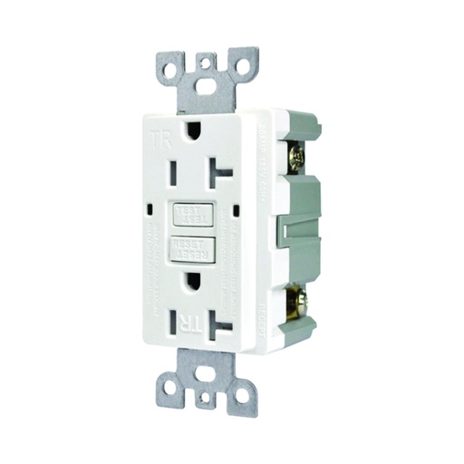 [WIR.03.746] [TST20W] Tomacorriente doble GFCI 20A, 125V, blanco, UL