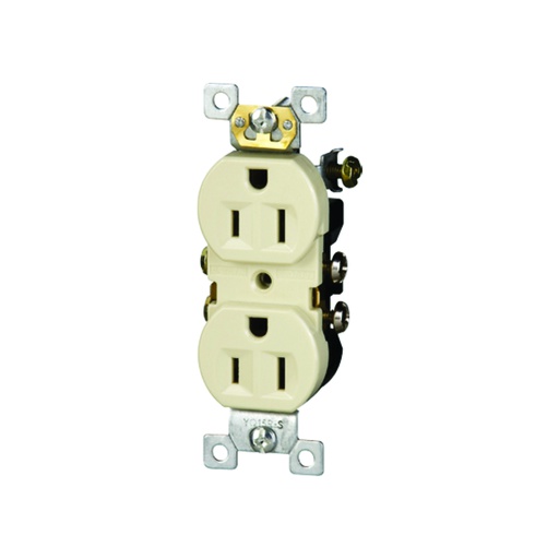 [WIR.03.757] [YQ15R-S-SLA] Tomacorriente doble 15A, 125V, light almond, UL