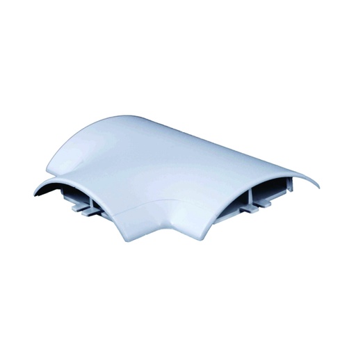 [COM.01.034] DEXSON Accesorio angulo para canaleta de piso ovalada blanco de 60mm x 13mm