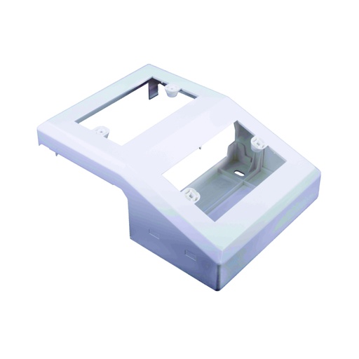 [COM.01.074] DEXSON Caja doble para canaleta blanca de 100mm x 45mm