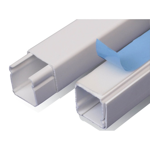 [COM.01.091] DEXSON Canaleta con adhesivo blanca de 20mm x 20mm x 2 metros