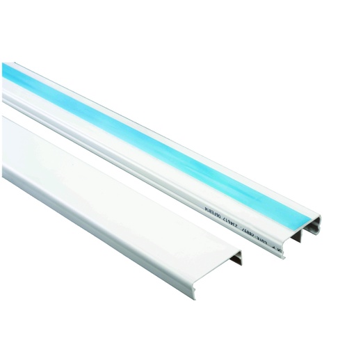 [COM.01.101] [DXN10131] DEXSON Canaleta con adhesivo blanca con división de 32mm x 12mm x 2 metros