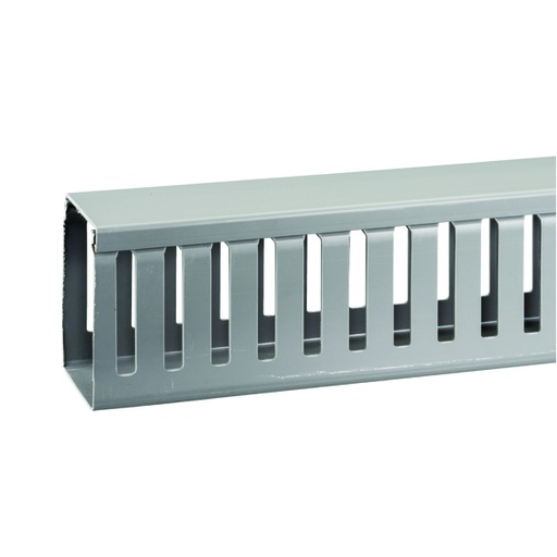 [COM.01.115] [DXN10102] DEXSON Canaleta ranurada gris de 60mm x 80mm x 2 metros