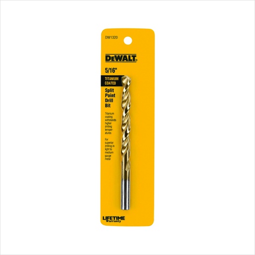 [HER.08.024] [DW1320G] DEWALT Brocas cubierta de titanio de 5/16"