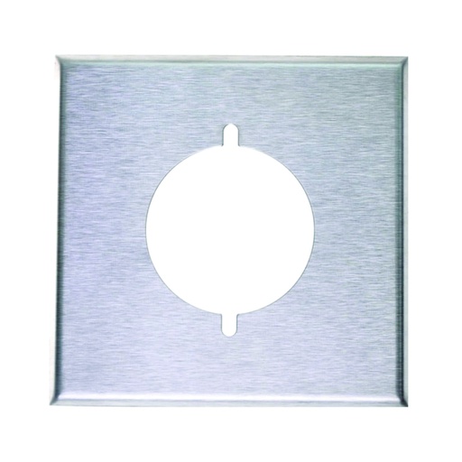 [WIR.03.800] [7772] Placa metálica 4"x4" a 2 Gang para toma 30A/50A, UL