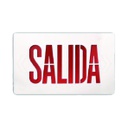 ILUKON Rótulo de salida LED, letras rojas "SALIDA", 100/277V, housing blanco, 90 minutos de autonomía