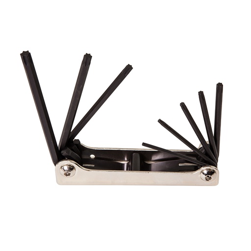 [HER.04.414] [70586] KLEIN Juego de llaves TORX® plegables 7 llaves con medidas SAE