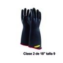 NOVAX Guantes de protección de hule 18", clase 2, hasta 17000Vac, talla9