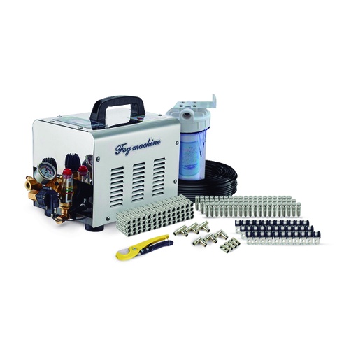 [BOB.01.129] [HG-MNP-30] Sistema de rociadores de alta presión con bomba elétrica y temporizador para enfriar, humedecer, sanitizar, desinfectar y nebulizar áreas